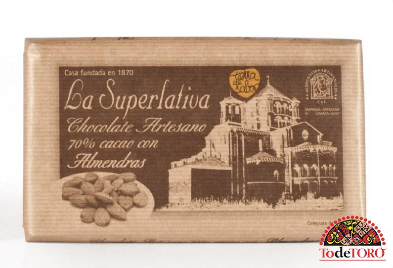 Chocolate 70% Cacao con Almendras 200gr.
